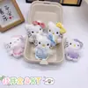 Nuevo Colgante Llavero Gato Sanrio Peluche Dibujo Animado Corazón de Chica Colgante Accesorios para Mochila Estudiantil