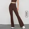 Pantalones de Yoga para Fitness Push-up Cintura Alta Micro Acampanados para Mujer Ajustados Adelgazantes Pantalones Acampanados de Nueve Puntos para Mujeres Pequeñas Sin Líneas Embarazosas