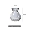 Jarrón de cristal en forma de cono, estilo ins nórdico, jarrón transparente grande y simple para bambú hidropónico, decoración de arreglo floral de escritorio y sala de estar