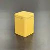 Caixa de chá quadrada de folha de flandres em estoque 75mm, selada e à prova de umidade, embalagem de presente simples e criativa lata de chá