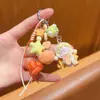 Llavero de Muñeca Linda Hecho a Mano DIY Juguete de Peluche Colgante Dibujos Animados con Cuentas Bolso Muñeca Pequeña Accesorio