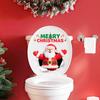 Amazon Transfronterizo Navidad Slogan en Inglés Papá Noel Dormitorio Baño Inodoro Decoración Pegatina de Pared Autoadhesiva