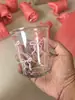 Copo de vidro estilo japonês Ins 400ml, copo de água resistente a altas temperaturas, alto valor estético 400ml para café e bebidas frias, com logo impresso