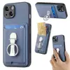 Funda para iPhone 16 Pro aplicable transfronteriza, hebilla de anillo giratoria 360 grados, tarjetero, funda protectora Apple 15