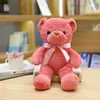 Nova Boneca de Pelúcia Urso de Dez Cores com Tema de Casamento, Cachecol de Fita e Gravata Borboleta