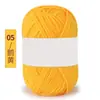 Hilo de Algodón Coreano de Leche de 4 Hebras, Lana Media, Bola de Hilo de Grosor Medio para Muñecas Hechas a Mano, Hilo para Crochet, Bola de Hilo Tejida a Mano