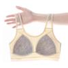 Chaleco de Desarrollo para Niñas con Copa Triangular Fija Integrada Estudiante Anti-movimiento Espalda Bonita Transpirable Ropa Interior sin Aros para Mujer
