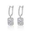 Aretes de Diamantes Moussaint Moda Elegante Plata Esterlina 925 Corte Redian Joyería para la Oreja para Mujer Aretes de Joyería con Sentido de Alta Gama