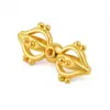 Espaçador de Contas Vajra em Prata S925 com Acabamento Dourado Brilhante, Colar, Pulseira DIY Feito à Mão Estilo Xizang, Contas Soltas, Contas para Fio, Acessórios para Joias de Prata
