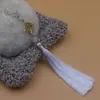 Abanico Xiangfei de 12 cm con Borla Verde, Abanico de Borla de Mariposa con Borlas Colgantes, Accesorio de Ropa Han de Estilo Antiguo, Sobre de Cheongsam de Estilo Étnico