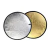 Reflector 2 en 1 blanco plateado 30*30cm dos en uno dorado y plateado redondo plegable equipo de fotografía accesorios de tablero de iluminación