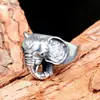 Venta al por mayor de joyería vintage europea y americana, anillos de acero inoxidable, anillo de elefante único y audaz para hombre