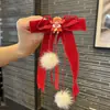 Venta Caliente de Año Nuevo Pasadores para Niña Accesorios para el Cabello Festivos de Año Nuevo Rojo Infantil Dibujos Animados Moño Accesorios para el Cabello Festivos al por Mayor