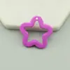 Estrella de Cinco Puntas Calada de Acrílico Color Sólido 3 cm Agujero para Colgar Pendientes Colgantes DIY Accesorios de Joyería Llavero Colgante para Bolsos