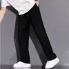 Pantalones Casuales Delgados de Seda de Hielo Pantalones Casuales para Hombre Verano Secado Rápido Streetwear Pierna Recta Deportivos Holgados Caída Larga