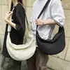 Bolsa Feminina Estilo Coreano Simples Cor Sólida Bolsa de Bolinho de Massa Estilo Japonês e Coreano Masculino Ruiying Grande Capacidade Estudante Bolsa de Ombro Casal Crossbody Bolsa