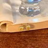 Pendientes de Diamantes Cuadrados Pequeños Multicolor, Elegantes y Sencillos, Nuevos Pendientes de Lujo de Moda con un Toque de Alta Gama