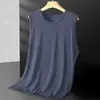Chaleco Exclusivo Transfronterizo de Seda de Hielo para Hombre, Malla, Secado Rápido, Verano, Sin Mangas, Camiseta, Hombro Ancho, Talla Grande, Deporte, Fitness, Hombre