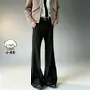 Calça de Alfaiataria Casual Tendência Verão Draping Unissex Moda Americana Não Amassa Versátil de Alta Qualidade Micro Flare Longa