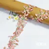 Cinta de Bordado de Hojas de Vid DIY, Encaje Colorido Soluble en Agua, Accesorios Decorativos Versátiles para Cuellos y Puños de Ropa