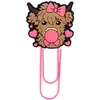 Vaca das Terras Altas Desenho Animado Estudante Papelaria DIY Divisória de Página Marcador de Página Pvc Clip de Papel Criativo Fofo Suprimentos de Escritório Transfronteiriços