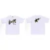 Marca Trendy Japonesa Ape Man Shark Skzoo Colaboración Camiseta Unisex de Manga Corta de Corte Holgado Disponible para Venta Transfronteriza a Largo Plazo
