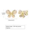 Brinco borboleta Zircon brincos de pino para mulheres moda personalidade jóias quanxi água jóias EBS-147