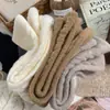 Calcetines de Terciopelo de Visón para Mujer, Terciopelo Engrosado, Calefacción, Protección contra el Frío Cero Grados del Noreste, Calcetines de Algodón de Caña Media para Otoño e Invierno, Color Sólido al por Mayor