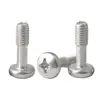 En stock, entrega inmediata: Tornillos de acero inoxidable 304 GB818 de cabeza de cruz ranurada anti-aflojamiento, tornillos de cabeza redonda semihilo