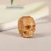 Nuevas Cuentas Sueltas Talladas de Calavera de Sándalo para Pulsera Tejida a Mano DIY, Collar, Colgante, Accesorios de Madera Maciza