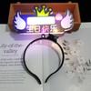 Barra Luminosa de Mano Accesorios de Ambiente Feliz Cumpleaños Arreglo de Ambiente Luminoso Aro para el Pelo con Purpurina para Niños y Niñas