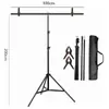 Soporte de fondo en forma de T hecho de aleación de aluminio, ajustable y plegable para fotografía de transmisión en vivo, soporte de fondo de pantalla verde portátil