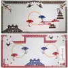 Criação Criativa de Anel de Porcelana Azul e Branca Estilo Chinês Material de Borda Adesivos de Parede Decorativos Tema de Layout de Sala de Aula de Jardim de Infância Parede