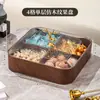 Plato de Frutas de Lujo Ligero Caja de Dulces de Año Nuevo con Tapa, Bandeja de Frutos Secos de Lujo Ligero para Sala de Estar del Hogar, Caja de Almacenamiento de Frutos Secos y Nueces
