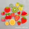 Accesorios de Fresa y Cereza, Accesorios para el Cabello de Acrílico Frutal de Sandía DIY, Materiales para Imanes de Nevera DIY