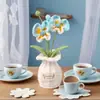 Amazon Transfronterizo Producto Terminado Ganchillo Orquídea Phalaenopsis, Tulipán Jarrón de Lana Bonsái de Escritorio