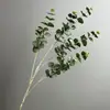Planta artificial de folha de eucalipto impressa em 3D para decoração de casa, arranjos florais de salão de casamento e folhagens artificiais