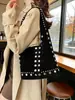 Bolso Tote Minimalista Esmerilado Transfronterizo Invierno 2026 para Mujer, Bolso Cruzado Versátil Casual para Hombro/Axila