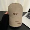 Gorra de Béisbol con Agujero Nuevo para Mujer Estilo Coreano Combinable Estilo Rojo de Internet Bordado de Letras Circunferencia de Cabeza Grande Parasol Sombrero Pequeño para Hombre