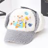 Gorra de invierno a prueba de viento para niños con protección para las orejas de terciopelo, gorra Lei Feng, otoño e invierno, gorra nueva con dibujos animados para exteriores, gorra para estudiante de primaria