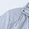 Camisa Feminina Casual Simples Elegante Listrada com Fivela Nova Primavera 2026 AliExpress Transfronteiriço 4764033