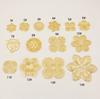 Horquilla antigua de oro auténtico de 18 quilates bañada en cobre, accesorios de bricolaje, tocado, corona para el cabello, joyería, colgante de flor, venta al por mayor