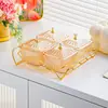 Bandeja de lujo de alta gama para snacks de frutas deshidratadas, bandeja compartimentada multifuncional para el hogar con tapa para frutas, bocadillos y dulces en la sala de estar