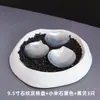 Plato para Bocadillos de Caviar Estilo Occidental, Cocina Molecular Francesa, Plato de Concha Negra Natural Japonesa, Vajilla Creativa