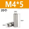 Acero Inoxidable 304 Columna de Tornillo Prisionero Hexagonal de Cabeza Única Columna de Tuerca Extendida de Doble Paso Columna de Aislamiento M2M3M4M5M6M8
