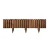 Cerca de jardim pequena resistente à corrosão para exterior, pátio, canteiro de flores, montada no chão, estacas de madeira decorativas para exterior, cerca para raízes de árvores, liquidação de pátio