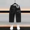 Calça Jeans Infantil Inverno 2025 Nova Calça Outono e Inverno Infantil Para Meninos Espessa Aconchegante Casual Versátil Longa