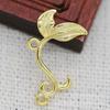 Hongxing DIY Joyería Cobre Color Oro 24K Conservante 20*12mm Corona de Fénix Rama de Flores Alambre Envuelta Material Accesorios B1449