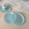Estilo Ins Tapete para Vela Aromática Plato Pequeño Artesanías Adornos Decorativos Azul Creativo Portavelas de Mesa