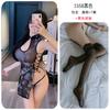 Noche Larga Ropa Íntima Sexy Nuevo Estilo Chino Cheongsam Sexy Transparente Abertura Alta Estilo Tinta Correas Qqny1558